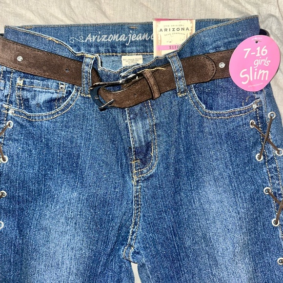 Girls 14 slim fit Arizona jeans flare - Picture 2 of 5